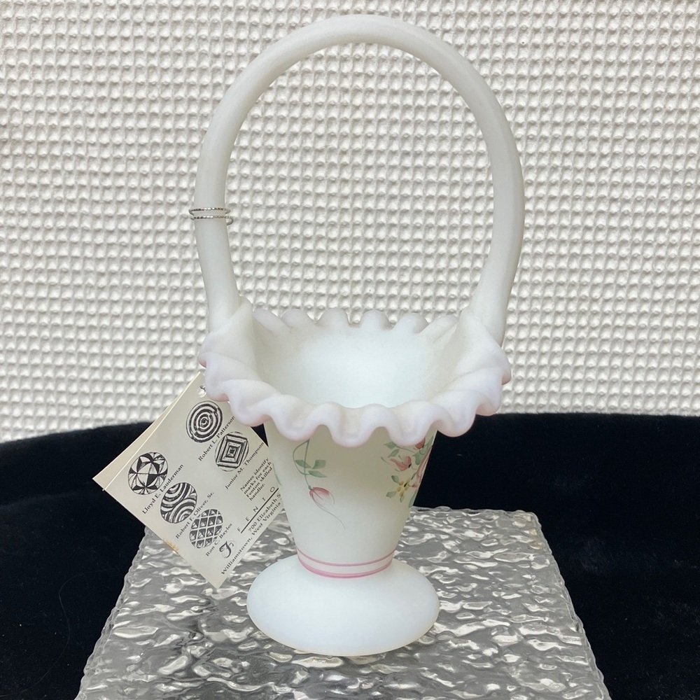 Fenton “Rose Garden” Floral Basket - Picture 2 of 11